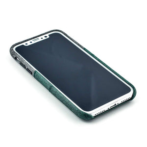 Luxe Wallet Case for iPhone X and XS [Green/Grey]