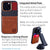 iPhone 15 Pro Fabric M2F Card Case [Light Brown]