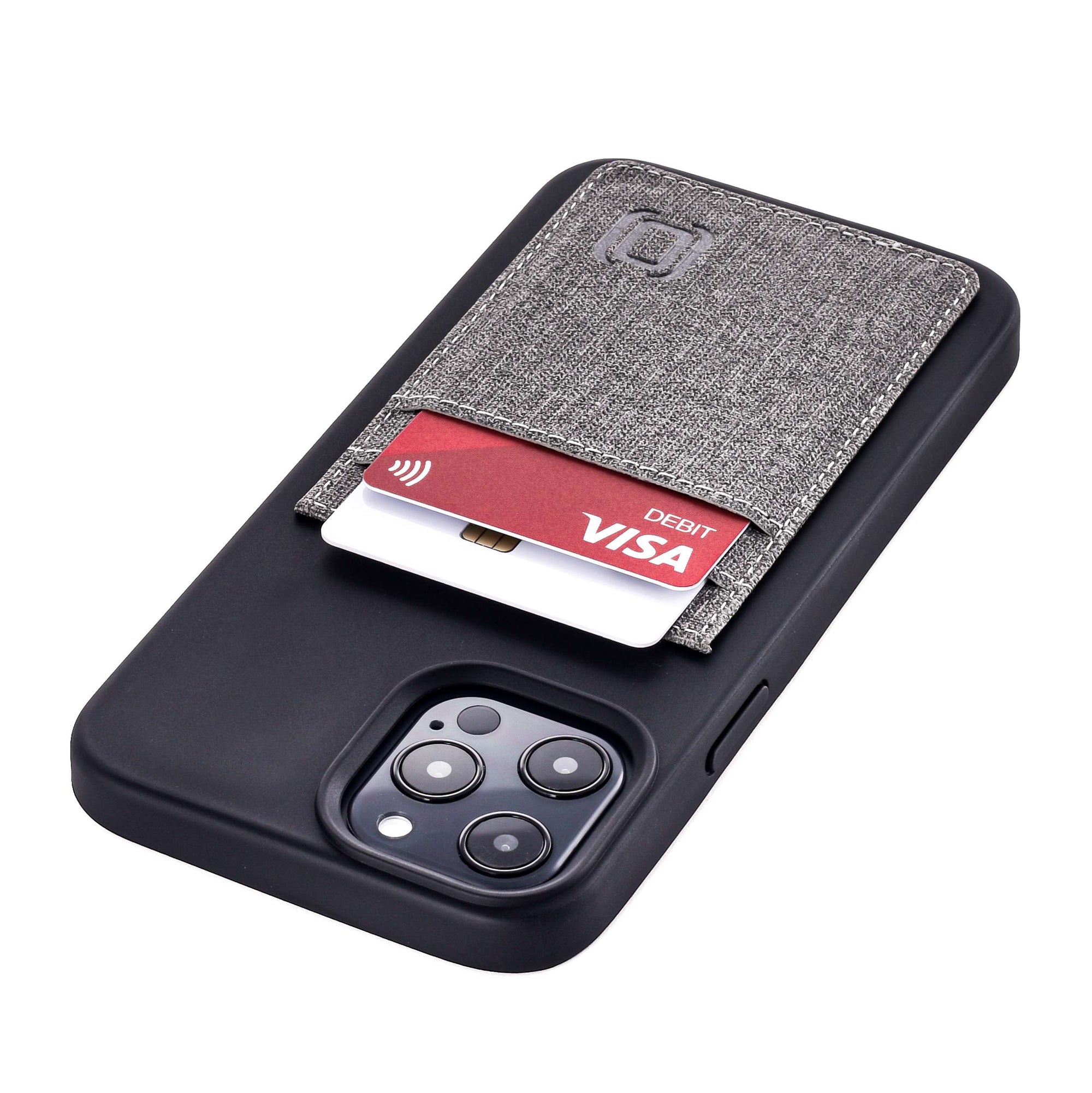 iPhone 12 Pro Max Luxe M2T Wallet Case [Black/Grey]
