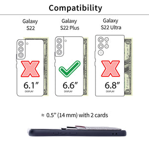 Samsung Galaxy S22 Plus M2T Wallet Case, [Black/Grey]