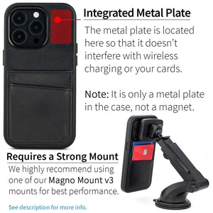 iPhone 15 Pro Genuine Leather M2GL Card Case [Black]