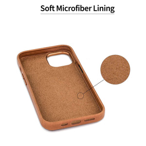 iPhone 15 Genuine Leather M2GL Card Case [Light Brown]