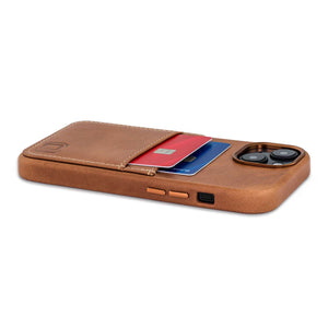 iPhone 15 Genuine Leather M2GL Card Case [Light Brown]