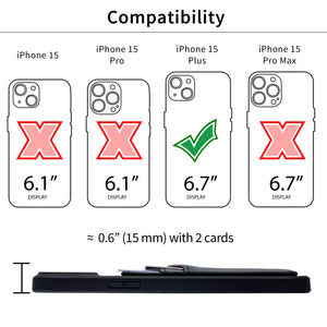 iPhone 15 Plus N2R Recycled Card Case [Black]