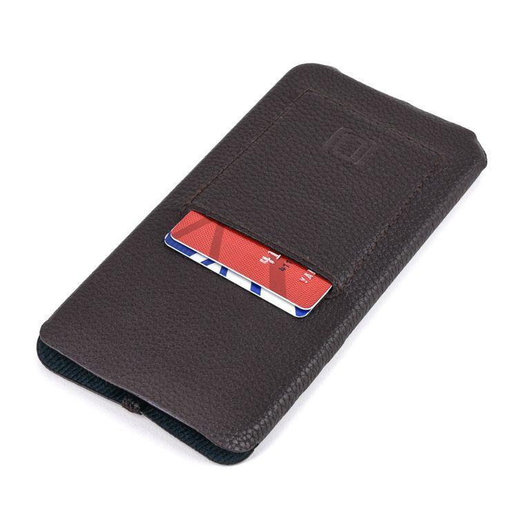 Minima Wallet Sleeve - Ultra Slim Synthetic/Vegan Leather Wallet Sleeve with Card Slot iPhone Sleeve Dockem iPhone 11 Pro 