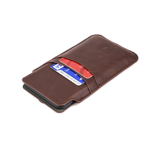 Provincial Wallet Sleeve with 2 Card Slots - iPhones iPhone Sleeve Dockem iPhone 12 Mini Vintage Brown 