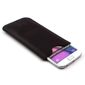 Ultra Slim Synthetic Leather Sleeve for Samsung Smartphones- Dark Brown Misc. Samsung Sleeve Dockem 