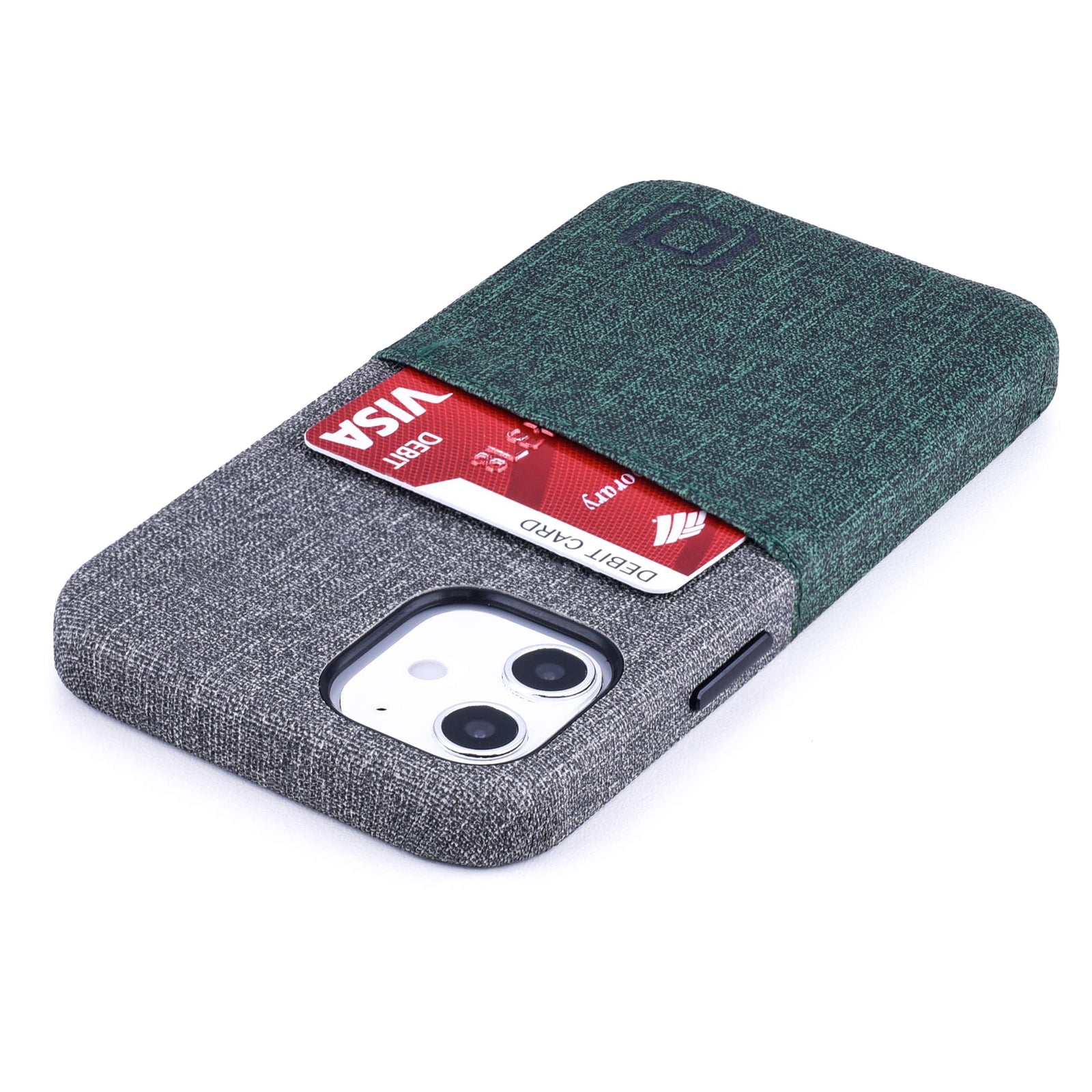 iPhone 12 Mini Luxe M2 Wallet Case [Green/Grey]