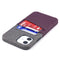 iPhone 12/12 Pro Luxe M2 Wallet Case [Maroon/Grey]