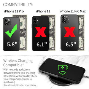 iPhone 11 Pro Luxe M1 Wallet Case [Black/Grey]