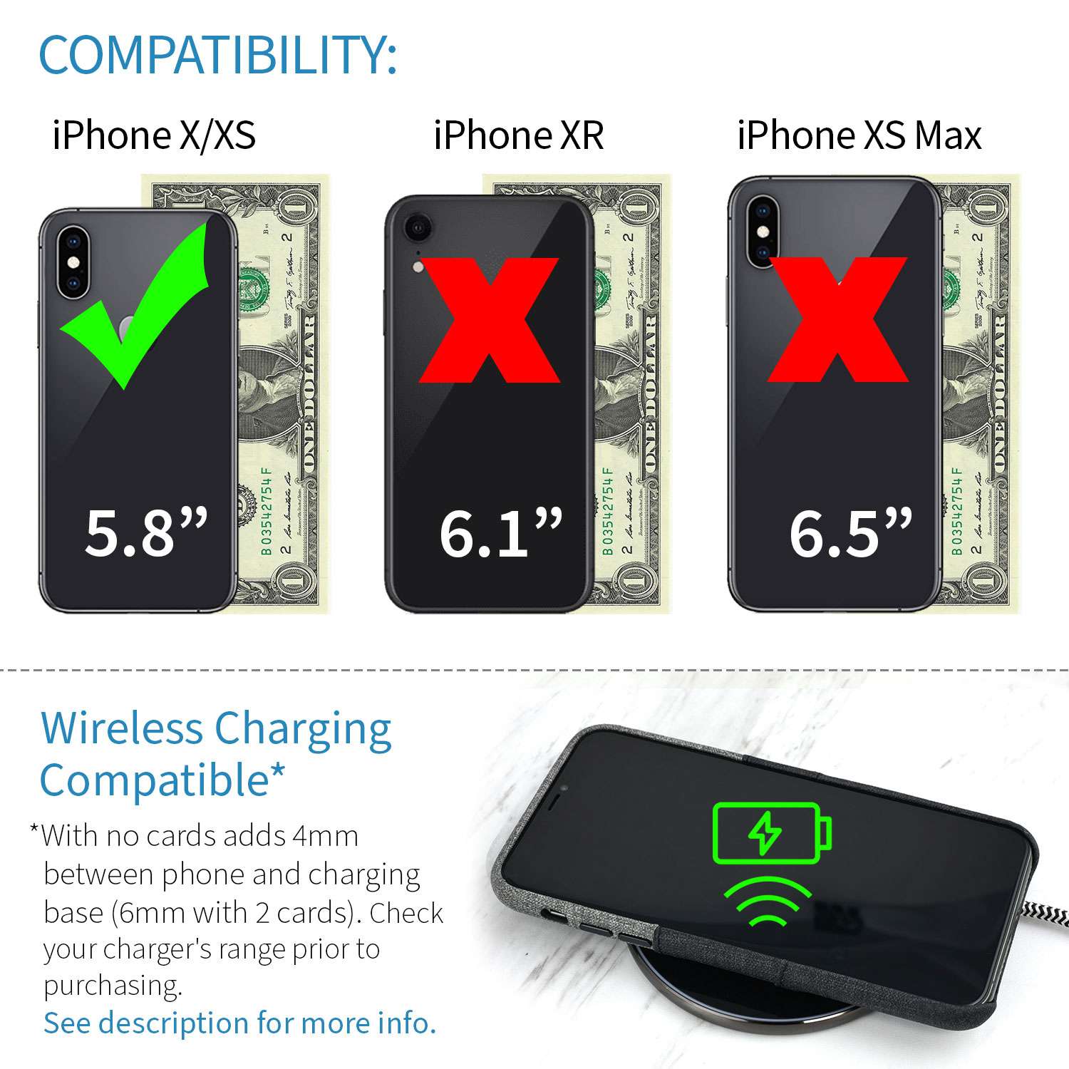 iPhone X/XS Luxe M2 Wallet Case [Black/Grey]