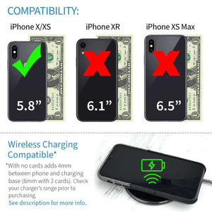 iPhone X/XS Luxe M2 Wallet Case [Black/Grey]