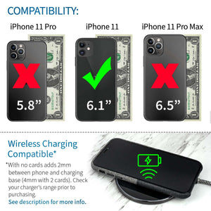 iPhone 11 Luxe M1 Wallet Case [Black/Grey]