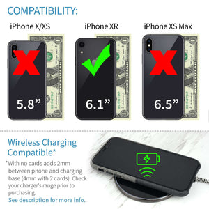 iPhone XR Luxe M1 Wallet Case [Black/Grey]