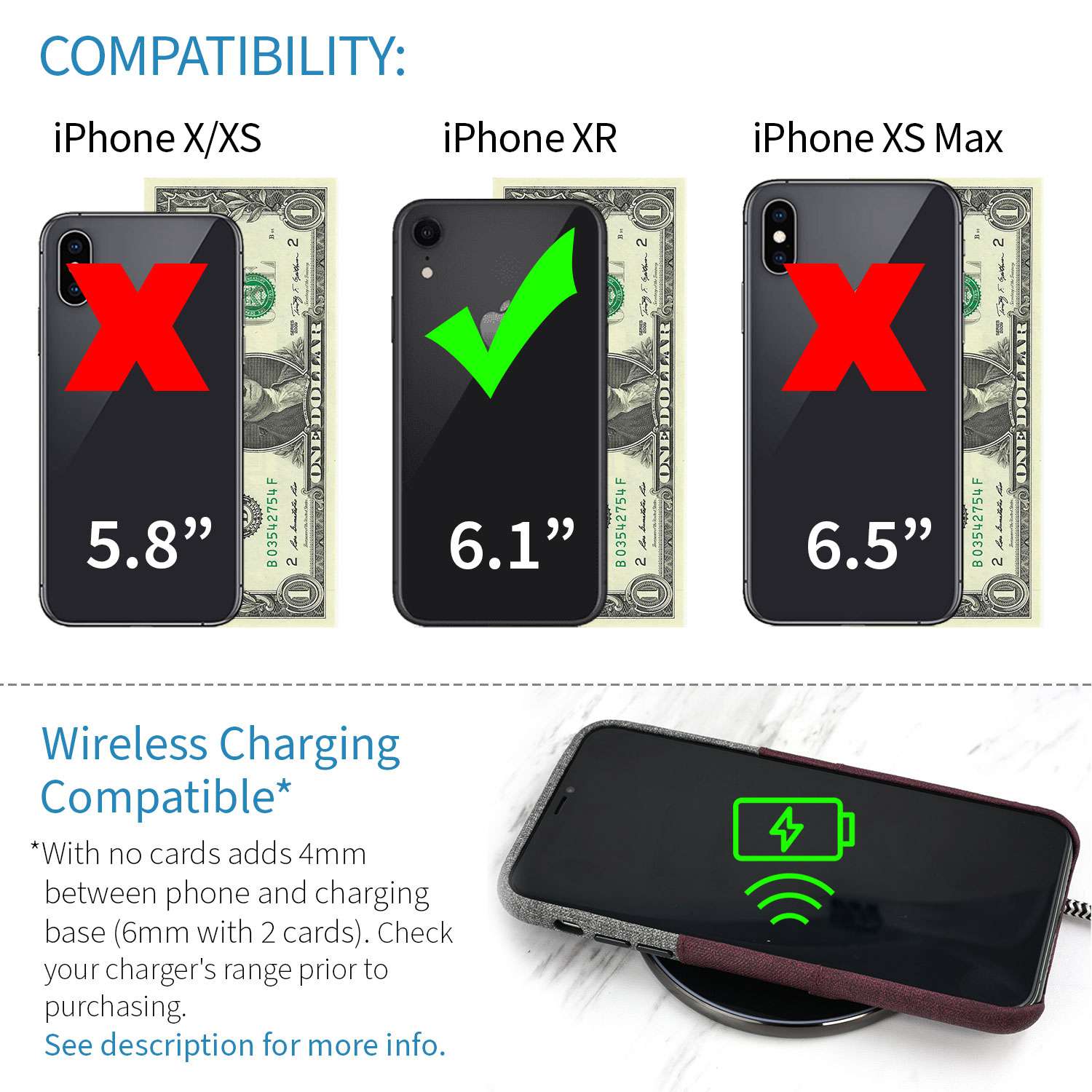 iPhone XR Luxe M2 Wallet Case [Maroon/Grey]