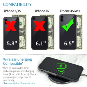 iPhone XS Max Luxe M1 Wallet Case [Black/Grey]