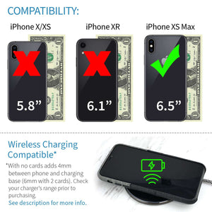 iPhone XS Max Luxe M2 Wallet Case [Black/Grey]