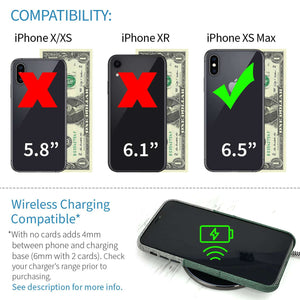 iPhone XS Max Luxe M2 Wallet Case [Green/Grey]