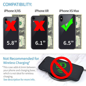 Luxe M2L Silicone Wallet Case for iPhone XS Max [Black/Grey]