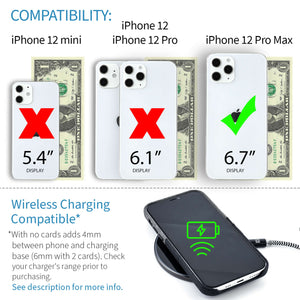 iPhone 12 Pro Max Luxe M2 Wallet Case [Black/Grey]