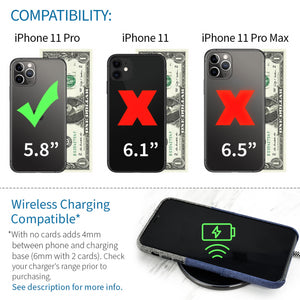 iPhone 11 Pro Luxe M2 Wallet Case [Blue/Grey]
