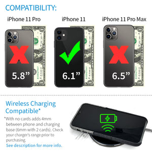 iPhone 11 Luxe M2 Wallet Case [Black/Grey]