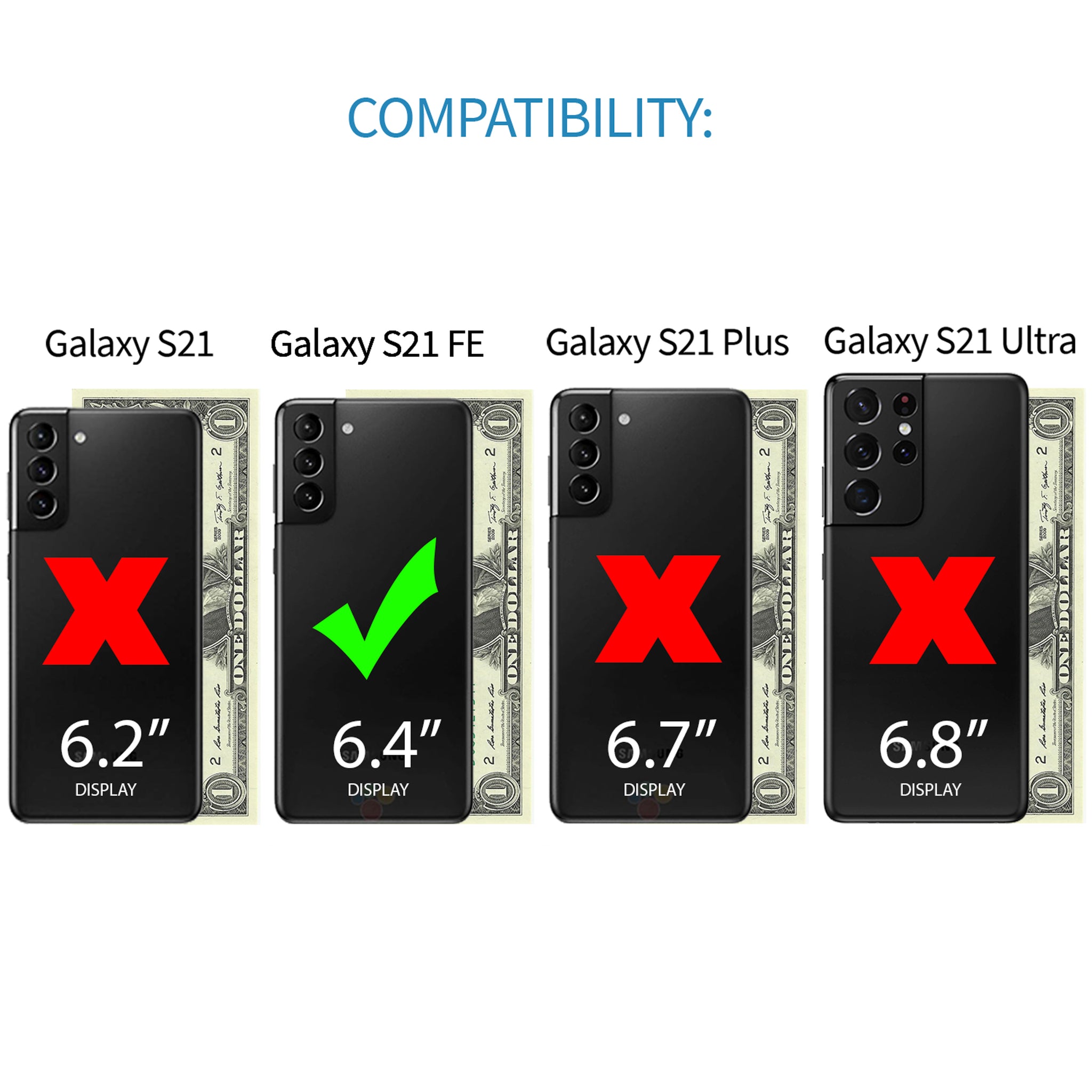 Samsung Galaxy S21 FE Luxe M2T Wallet Case [Black/Grey]