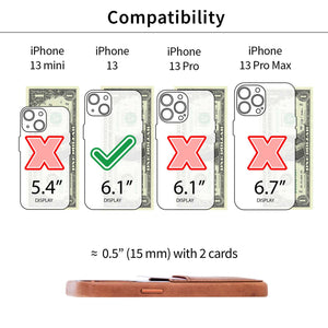 iPhone 13 Genuine Leather M2GL Card Case [Light Brown]
