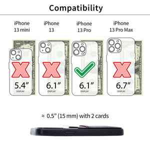 iPhone 13 Pro Genuine Leather M2GL Card Case [Black]