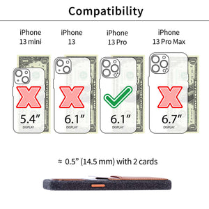 iPhone 13 Pro Fabric M2F Card Case [Light Brown]
