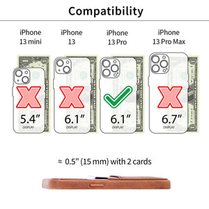 iPhone 13 Pro Genuine Leather M2GL Card Case [Light Brown]