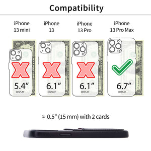 iPhone 13 Pro Max Genuine Leather M2GL Card Case [Black]