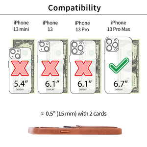 iPhone 13 Pro Max Genuine Leather M2GL Card Case [Light Brown]