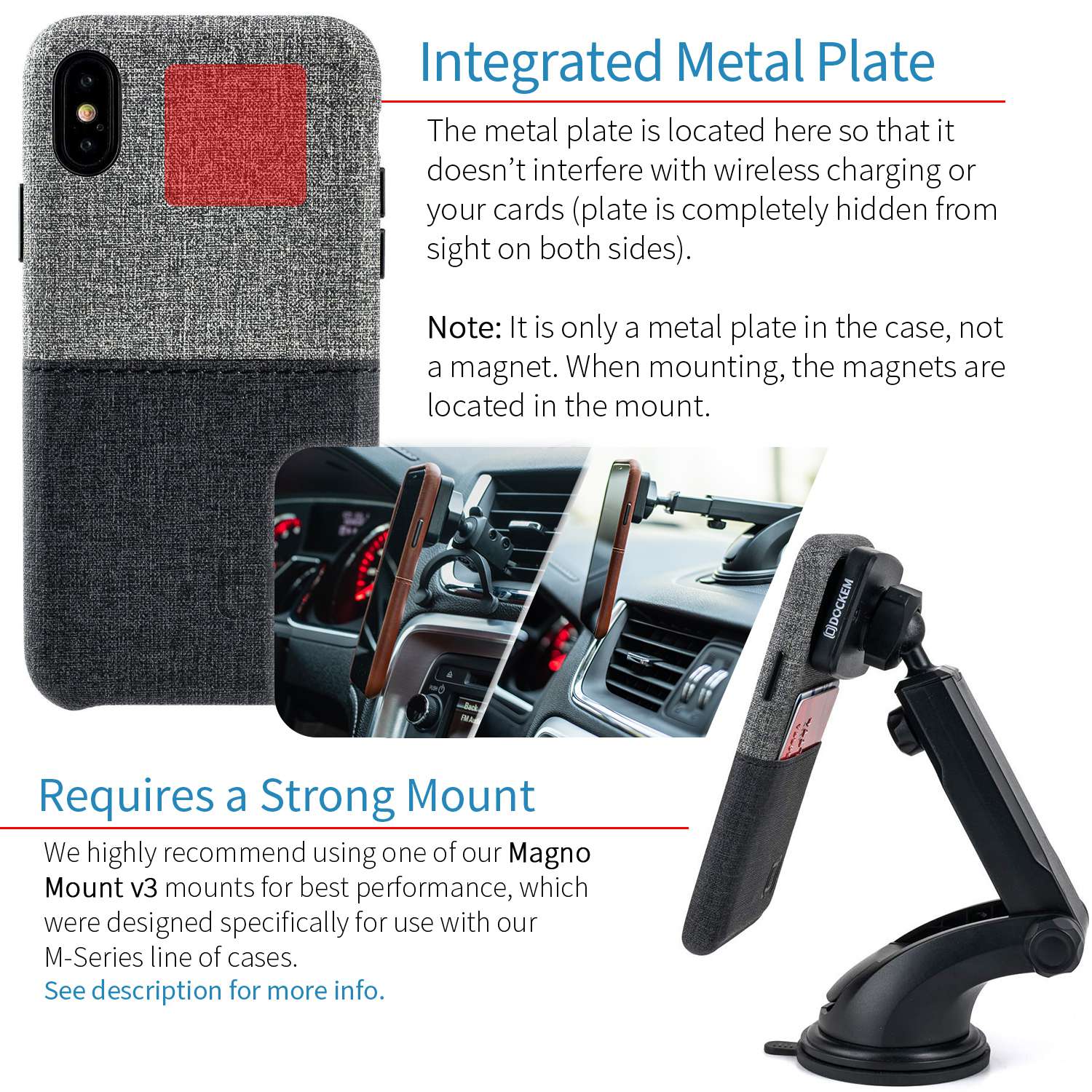 iPhone X/XS Luxe M1 Wallet Case [Black/Grey]