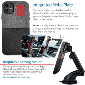 iPhone 11 Luxe M1 Wallet Case [Black/Grey]