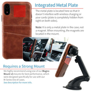 iPhone XR Exec M2 Wallet Case [Brown]