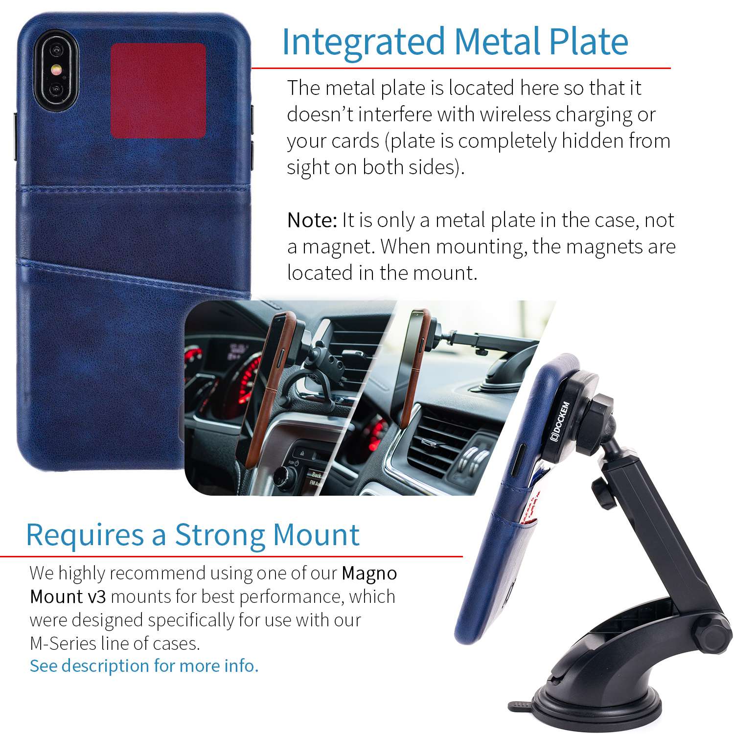 iPhone XS Max Exec M2 Wallet Case [Navy]
