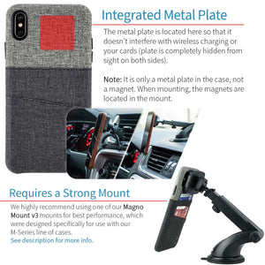 iPhone XR Luxe M2 Wallet Case [Black/Grey]