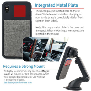 Luxe M2L Silicone Wallet Case for iPhone XS Max [Black/Grey]