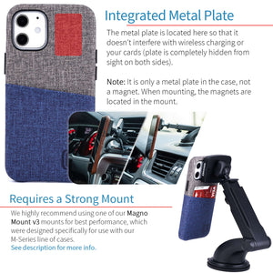 iPhone 12 Mini Luxe M2 Wallet Case [Blue/Grey]