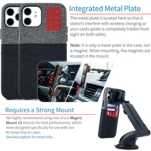 iPhone 12/12 Pro Luxe M2 Wallet Case [Black/Grey]