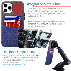 iPhone 12 Pro Max Luxe M2 Wallet Case [Blue/Grey]