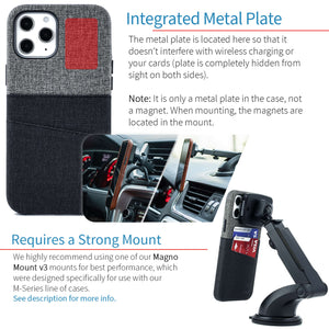 iPhone 12 Pro Max Luxe M2 Wallet Case [Black/Grey]