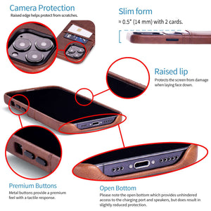 iPhone 13 Pro Max Exec M2 Wallet Case [Brown]