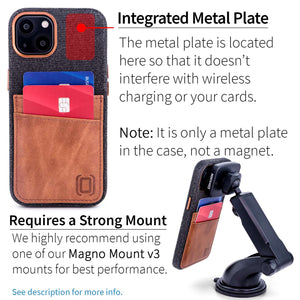 iPhone 13 Fabric M2F Card Case [Light Brown]