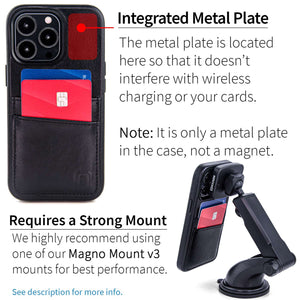 iPhone 13 Pro Genuine Leather M2GL Card Case [Black]