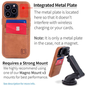 iPhone 13 Pro Genuine Leather M2GL Card Case [Light Brown]