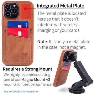 iPhone 13 Pro Max Genuine Leather M2GL Card Case [Light Brown]