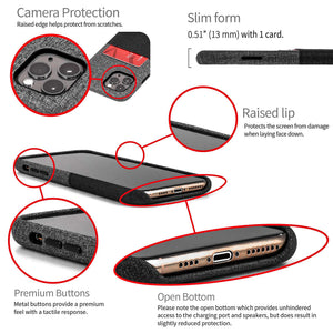 iPhone 11 Pro Luxe M1 Wallet Case [Black/Grey]