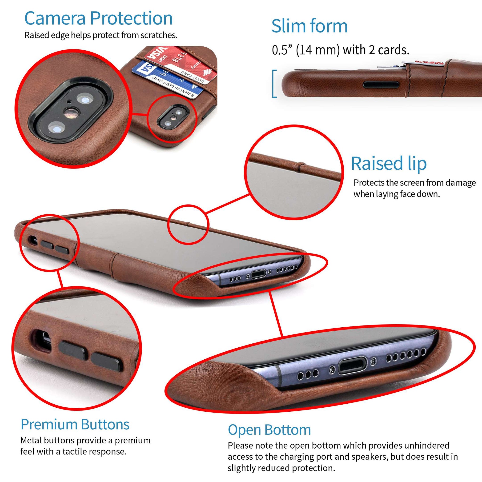 iPhone X/XS Exec M2 Wallet Case [Brown]